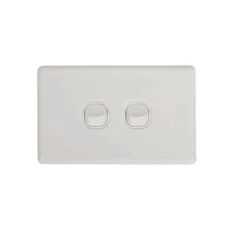 Tesla Slimline Series Switch - 2 Gang - TESNSW2V