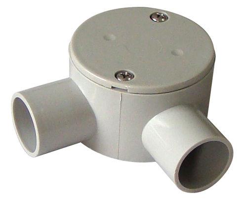 PVC-2 Way Shallow A J/Box Grey 25mm - JBS-25G/2A