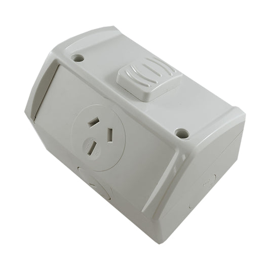 Weatherproof GPO SINGLE 15A  NEW STYLE - WPOS15NG