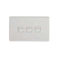 Tesla Slimline Series Switch - 3 Gang - TESNSW3V
