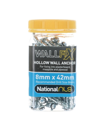 HOLLOW WALL ANCHOR SIZE 409 8MM X 5 -10 MM (80 JAR) - 30447NLS