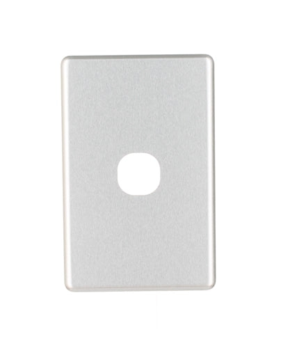 NLS 1 SWITCH BRUSHED ALUMINIUM COVER ONLY ' CLASSIC' STYLE ' - 30561NLS