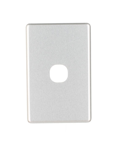 NLS 1 SWITCH BRUSHED ALUMINIUM COVER ONLY ' CLASSIC' STYLE ' - 30561NLS