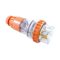 IP66 3 Pin Straight Plug Ð 250V AC 32A - P332R