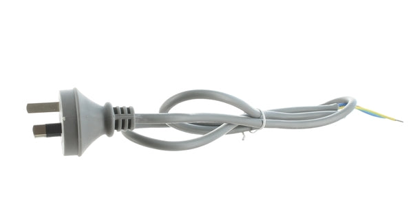 3pin Power cord with plug 1.2mtr 10A 2 Core & Earth - Grey 1.0mm - 40078NLS