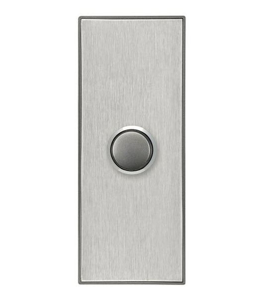 CLIPSAL SATURN 1 GANG PUSHBUTTON LED ARCHITRAVE SWITCH - HORIZON SILVER - 4061ALHS
