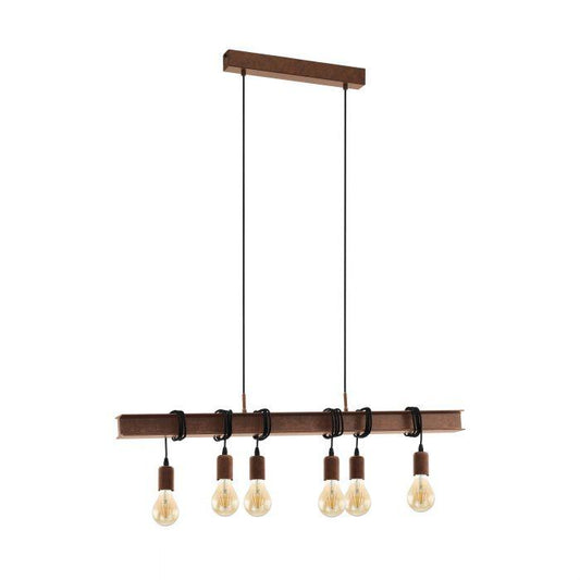 Townshend 4 Pendant Light Industrial Steel 6Lt - 49859 - ARCK Electrical Wholesale Supplies