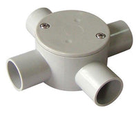PVC-4 Way Shallow J/Box Grey 20mm - JBS-20G/4