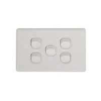 Tesla Slimline Series Switch - 5 Gang - TESNSW5V