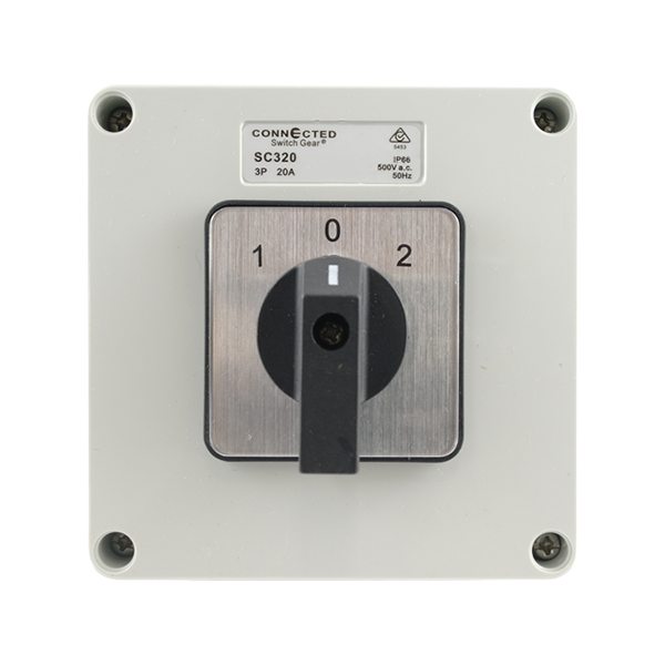 IP66 Changeover Switch 3 Pole 500V AC 20A - SC320