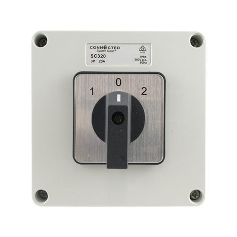 IP66 Changeover Switch 3 Pole 500V AC 20A - SC320