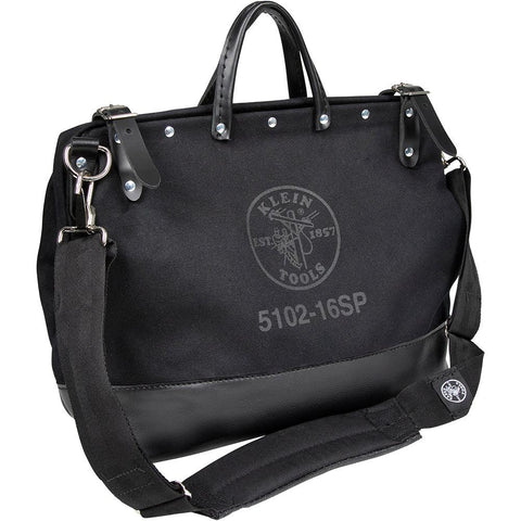 16IN BLK CNVS BAG WITH SHOULDER STRAP A-510216SPBLK