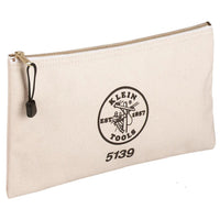 ZIPPER BAG CANVAS NATURAL A-5139