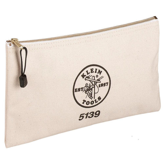 ZIPPER BAG CANVAS NATURAL A-5139