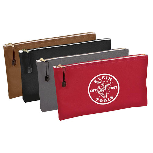 4PK ZIPPER BAG RED BLK BROWN GREY 5140S A-5141