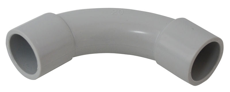 PVC - 90d Bend Grey 20mm (PVC-01020)