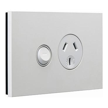 CLIPSAL SATURN ZEN SINGLE POWERPOINT (WHITE) - Z4015-ZW