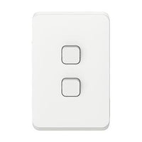 Clipsal Iconic 2 Gang Switch - 3042VA-VW