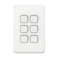 Clipsal Iconic 6 Gang Switch - 3046VA-VW