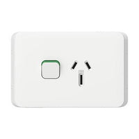 Clipsal Iconic Single Powerpoint 15A - 3015/15-VW