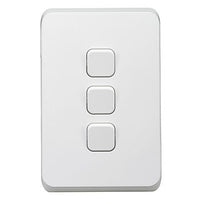 Clipsal Iconic 3 Gang Switch Grid & Skin - 3043VH-VW