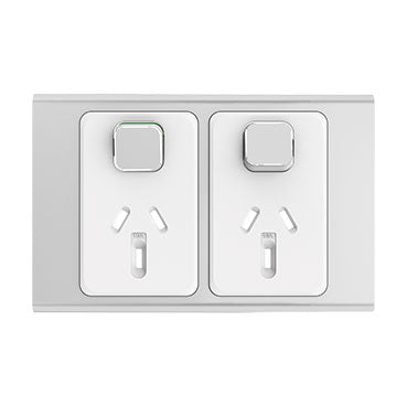 Clipsal Iconic STYL Double PowerPoint Plate - S3025C