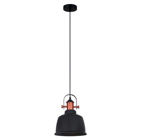 ALTA: Bell with Copper Highlight Pendant lights In White, Black or Grey - ALTA1