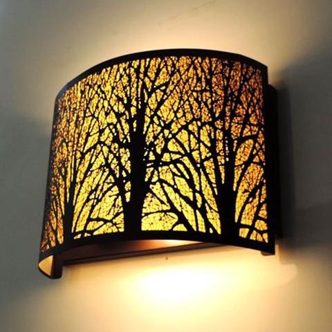 WALL Int S/M SESx2 CURVED Aged Bronze Laser Cut OD280mm - AUTUMN03W