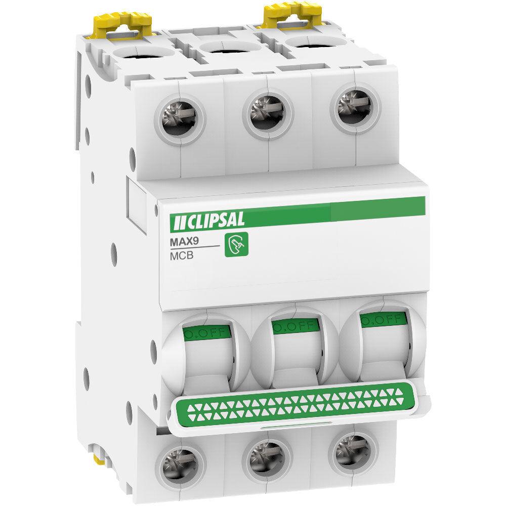 Clipsal MAX9 3 Pole Circuit Breaker 6kA 32A - MX9MC332