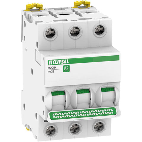 Clipsal MAX9 3 Pole Circuit Breaker 6kA 32A - MX9MC332
