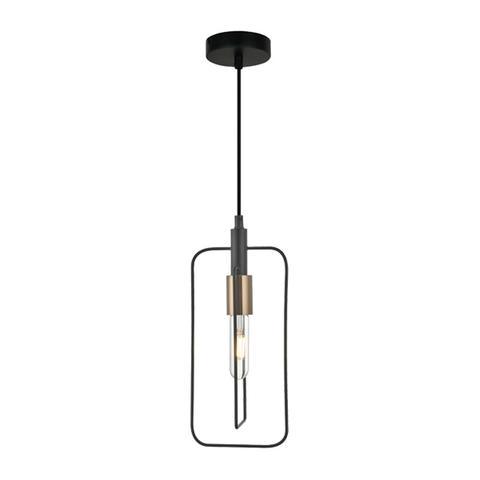 PENDANT ES BLK w/ Antique Brass Highlight - CONTOUR1 - ARCK Electrical Wholesale Supplies