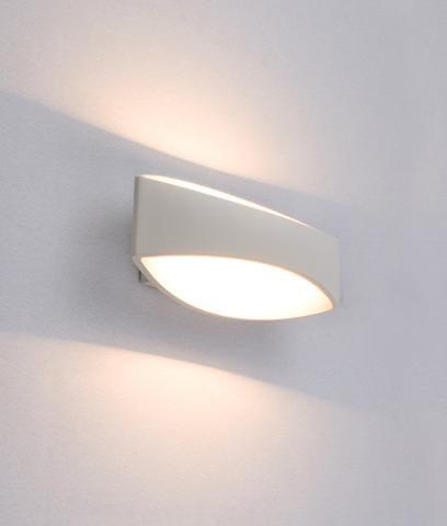 WALL Int City S/M Up/Dn 6W CURVED Matt Wh 3K 468 Lm - CANNES - ARCK Electrical Wholesale Supplies