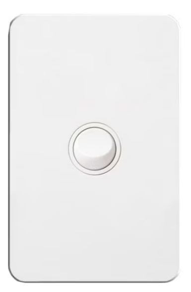 Hager Silhouette 1 Gang Switch (Gloss White) - WBSSV1