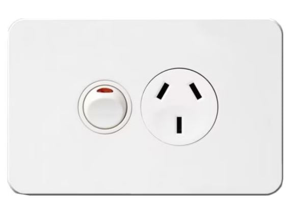 Hager Silhouette Single PowerPoint (Gloss White) - WBSP1S
