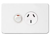 Hager Silhouette Single PowerPoint (Gloss White) - WBSP1S