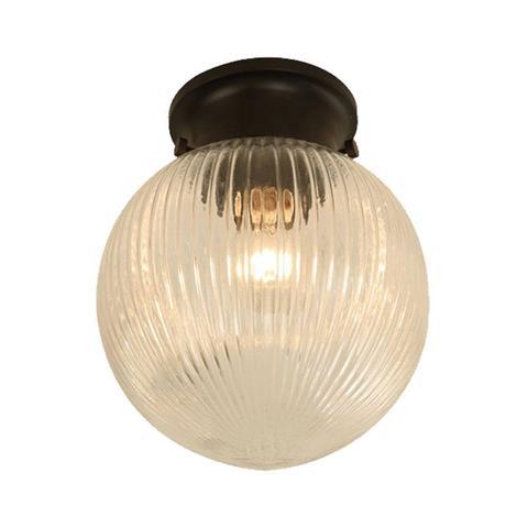 DIY Batten Fitting Ribbed SPHERE OD200mm - DIYBAT10 - ARCK Electrical Wholesale Supplies