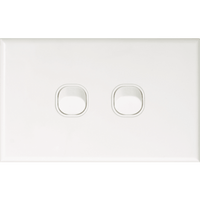 Slimline 2 Gang Single Light Switch - DXSW2VWH
