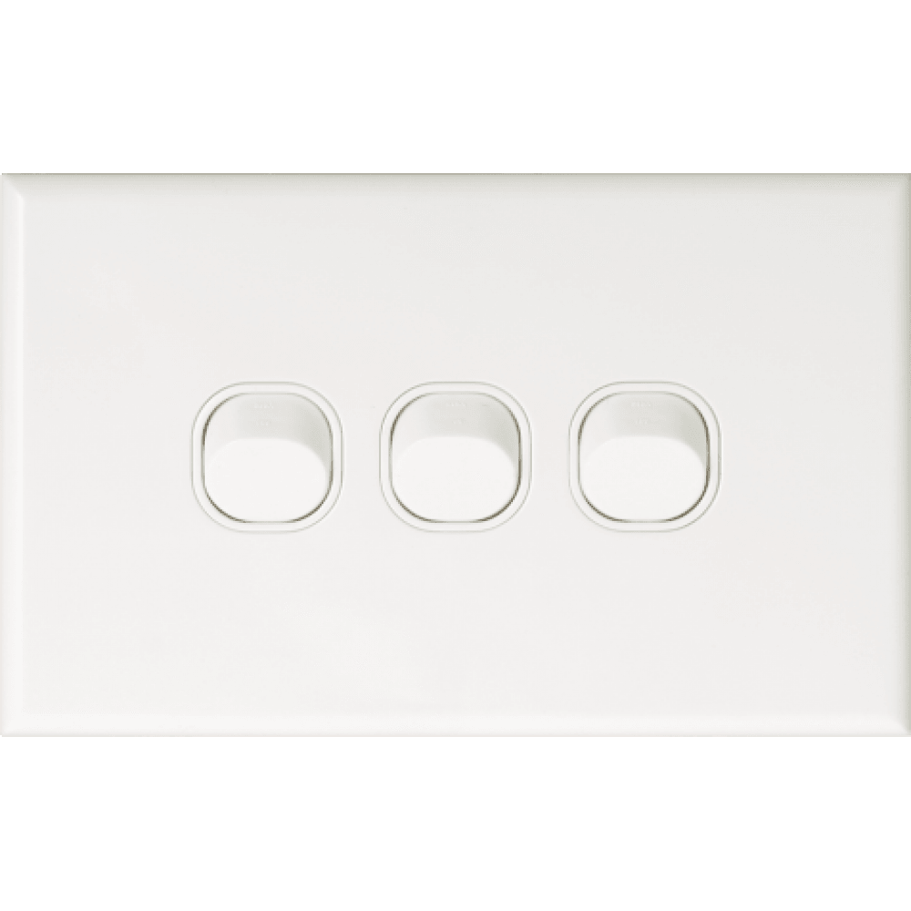 Slimline 3 Gang Single Light Switch - DXSW3VWH
