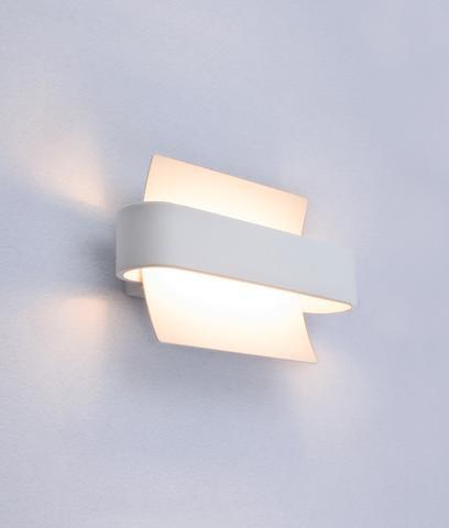 WALL Int City S/M 6W RECT CURVED Matt Wh 3K 460 Lm - DUBAIG2 - ARCK Electrical Wholesale Supplies