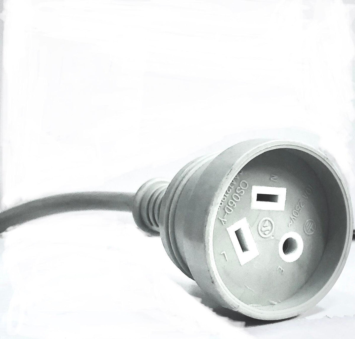 3pin Round Earth Socket 1.7mtr 10A - Grey 1.0mm - 40077NLS