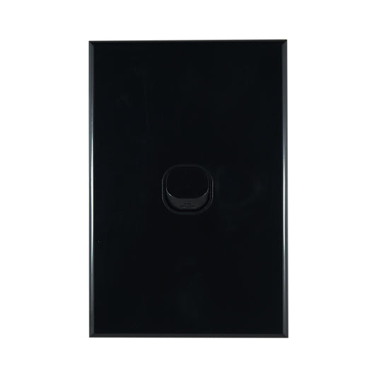 Light Switch 1 Gang – VERTICAL BLACK - LS101VB-L