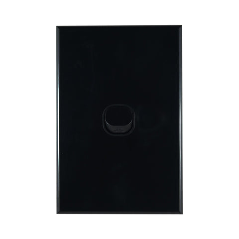 Light Switch 1 Gang – VERTICAL BLACK - LS101VB-L