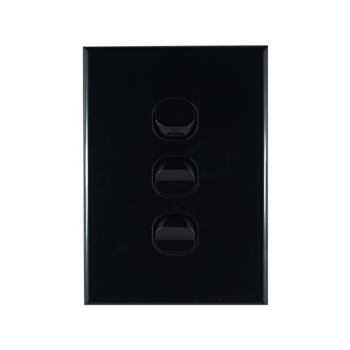 Light Switch 3 Gang – VERTICAL BLACK - LS103VB-L