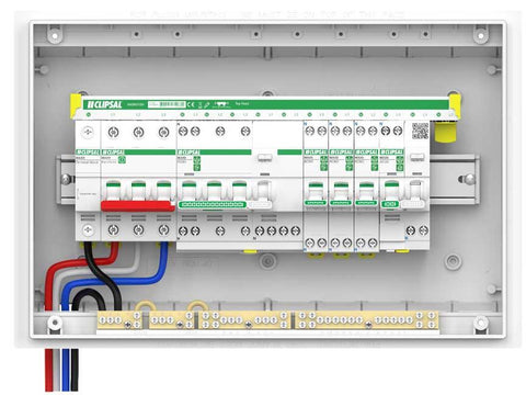 Clipsal MAX9 MAXBAR 1P+N, 15 Modules, 100 A with N Block and Accessories - MX9B115N
