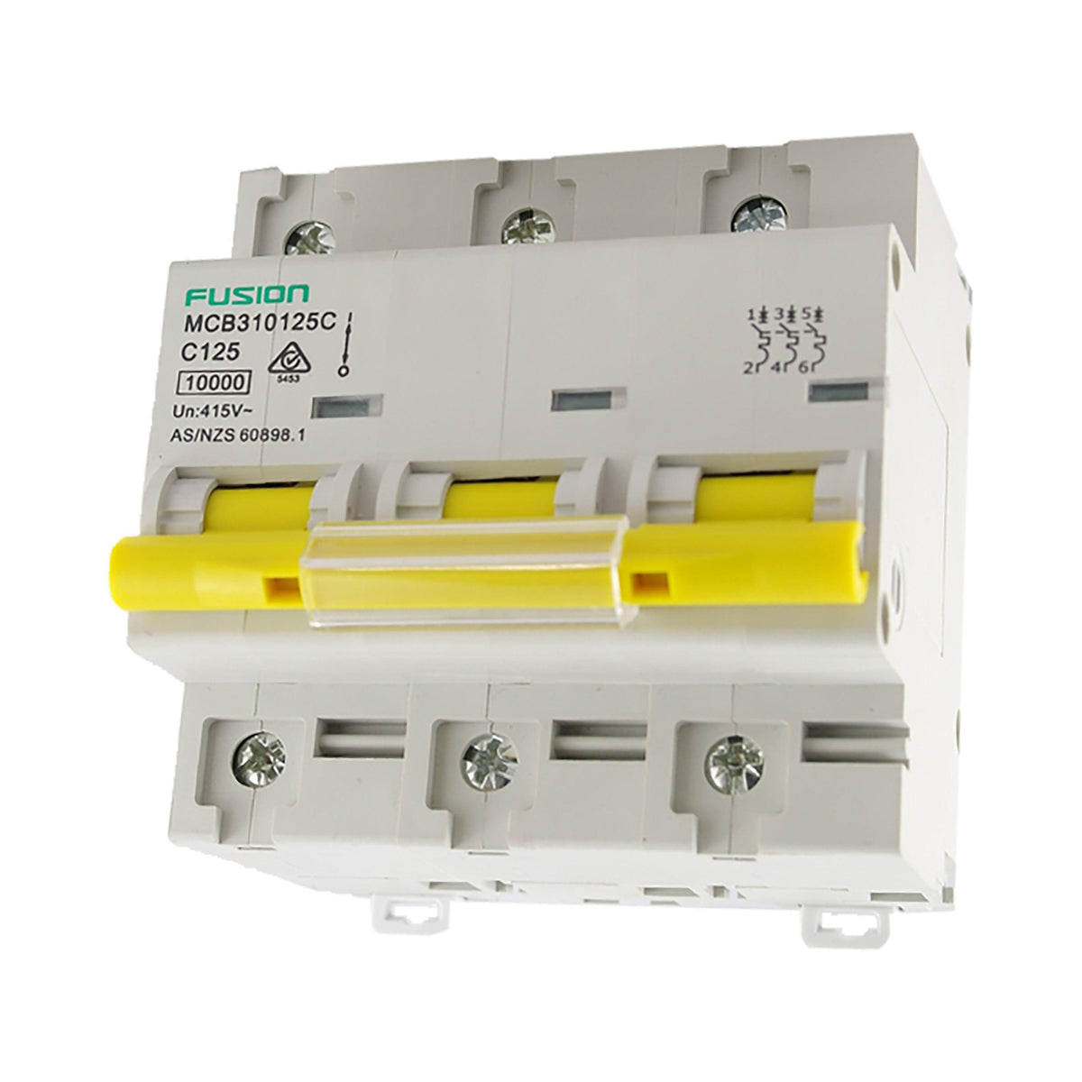 Circuit Breaker 3 Pole 500V ac. 100amp D Curve Breaking capacity 10kA - MCB310100D