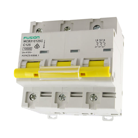 Circuit Breaker 3 Pole 500V ac. 80amp D Curve Breaking capacity 10kA - MCB31080D