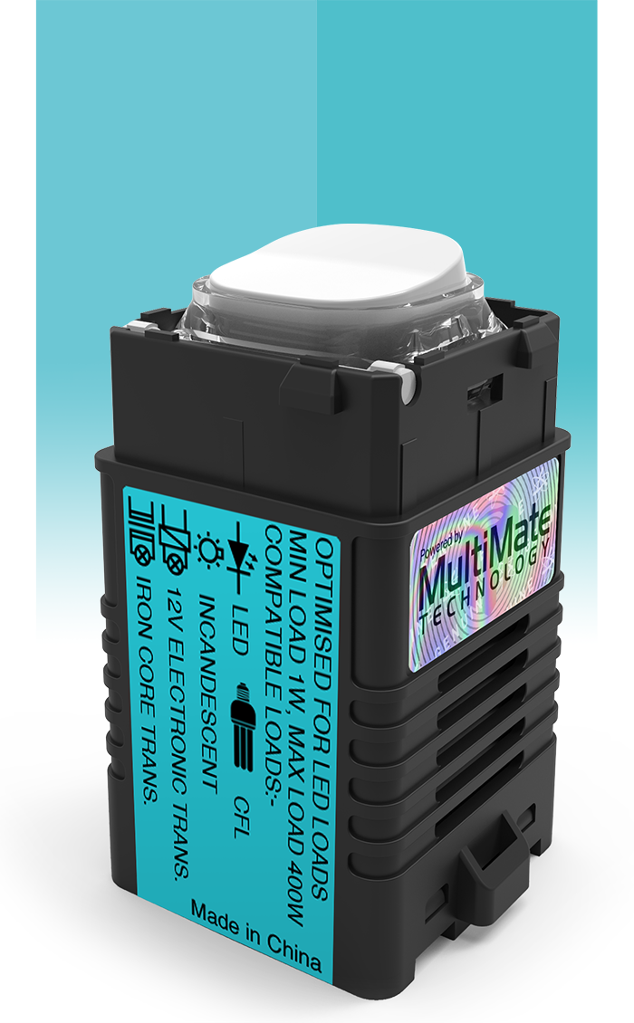 Diginet 400 Watt LEDSMART MultiMate Programmable + Push Button Dimmer White - MMDM/PB