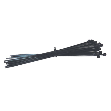 Cable Tie Nylon 370x7.6mm Black (100/pkt) - NCT-370/76B
