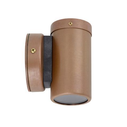 PILLAR FIXED GU10 Aged Cop IP54 RND B/Plate A/Glare - PG1FCECA - ARCK Electrical Wholesale Supplies