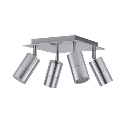PILLAR ADJ 4 Light GU10 IP44 SQ B/Plate - PG4SQBL, PG4SQT, PG4SQWH